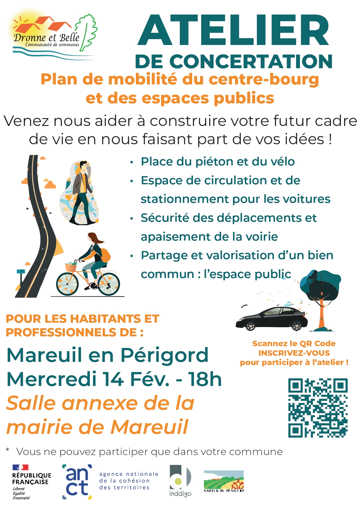 14 Février : Atelier de concertation – Mobilité et espace publics